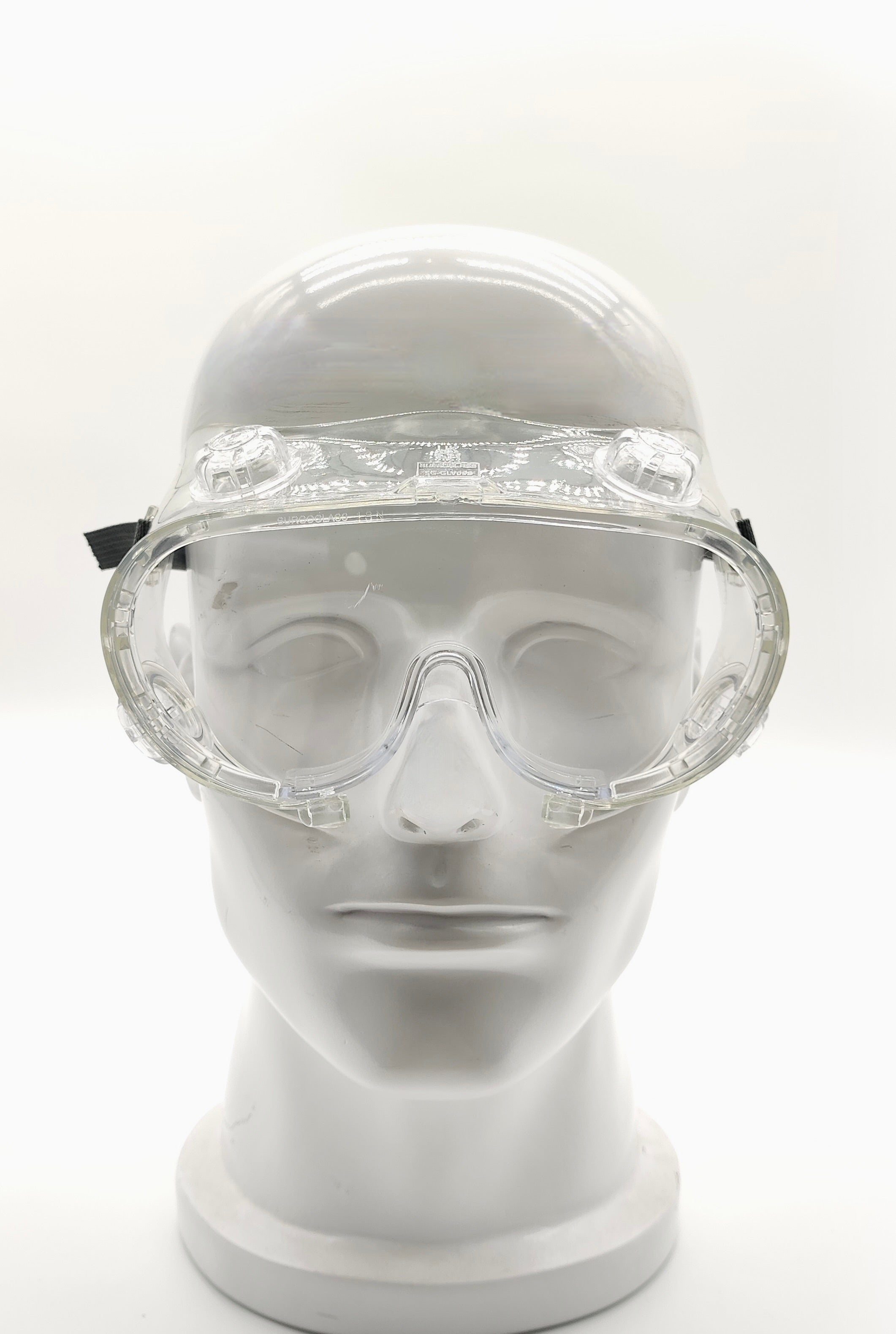 EN166:2001 Safety Goggles Adjustable Headband and Air Valves Anti Fog Anti UV Mirror Clear Vision PC and Medical PVC Universal Size individually Packed