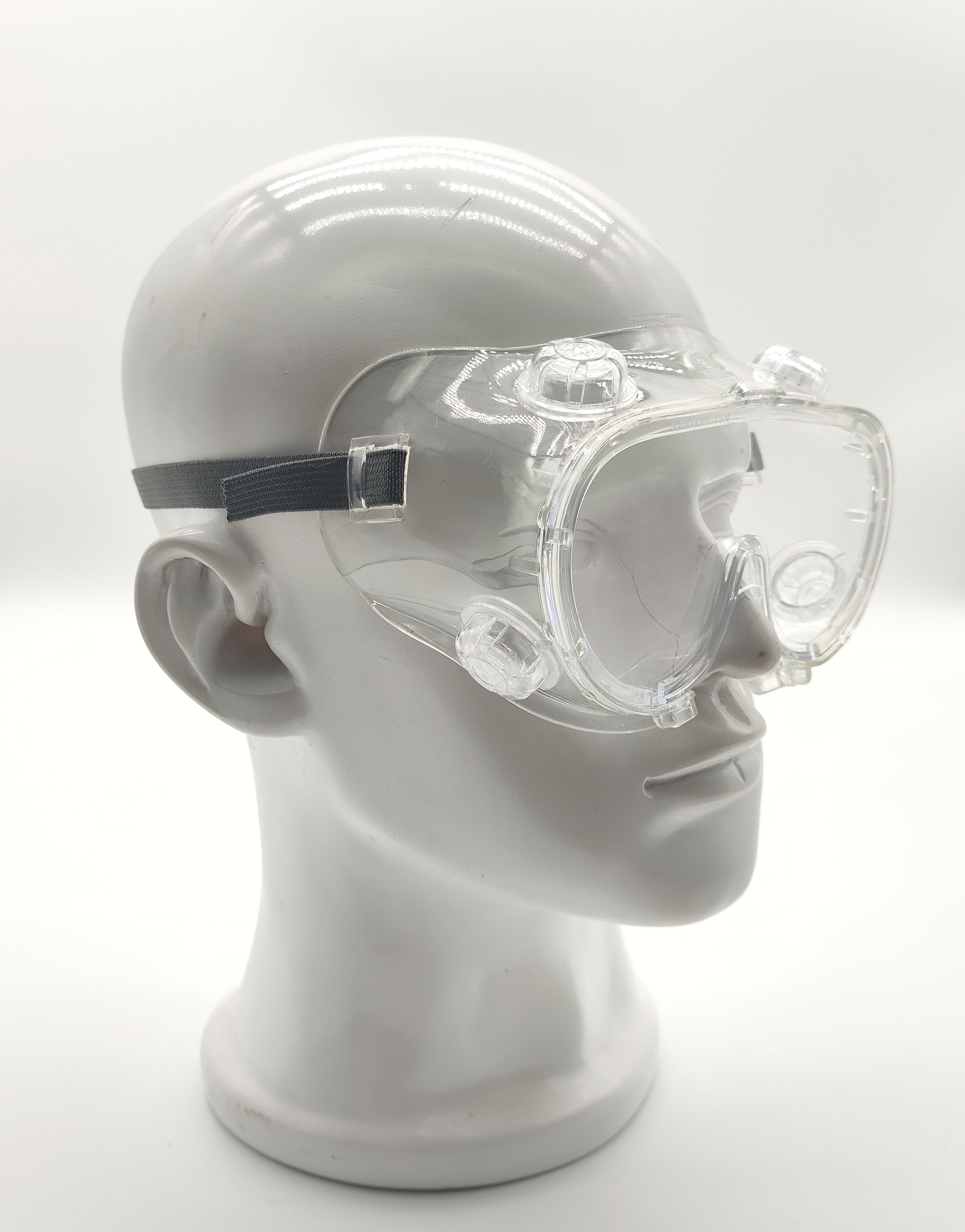 EN166:2001 Safety Goggles Adjustable Headband and Air Valves Anti Fog Anti UV Mirror Clear Vision PC and Medical PVC Universal Size individually Packed