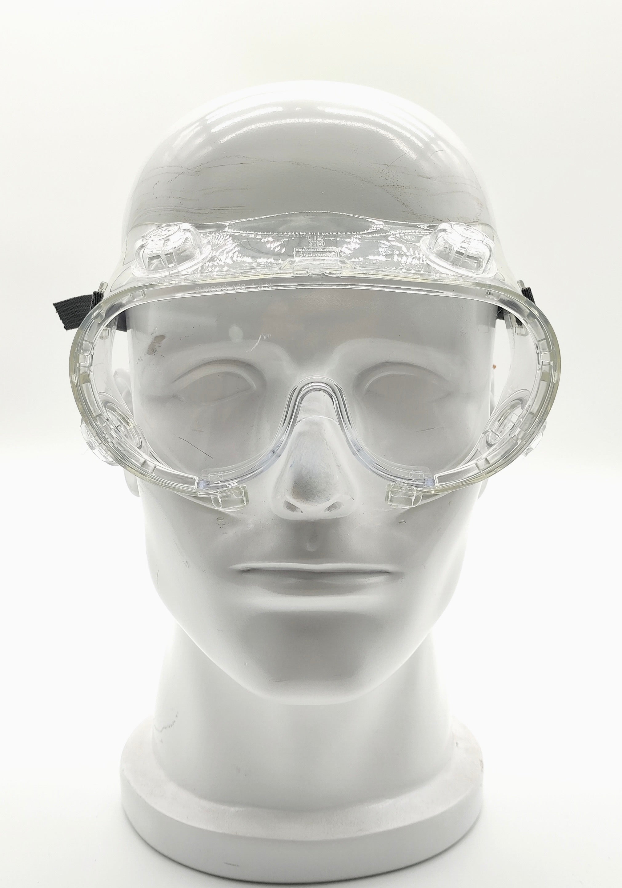 EN166:2001 Safety Goggles Adjustable Headband and Air Valves Anti Fog Anti UV Mirror Clear Vision PC and Medical PVC Universal Size individually Packed