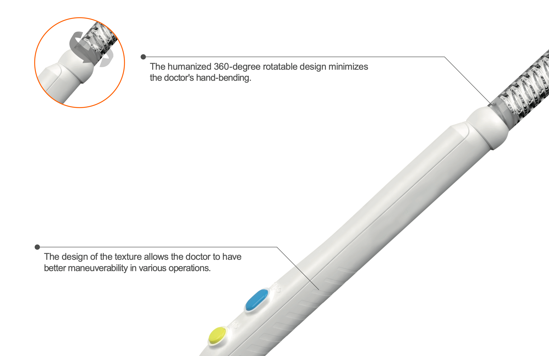 Diathermy Smoke evacuation Pencil disposable Electrosurgical Interchangeable Cut-Coag Handcontrol Evacuator System with 3 meter (10ft) Pre-Attached Tubing Cable 3M Hose with Swivel Holster 3 Pin Plug Non-Coated Blade Electrode STERILE Single Use