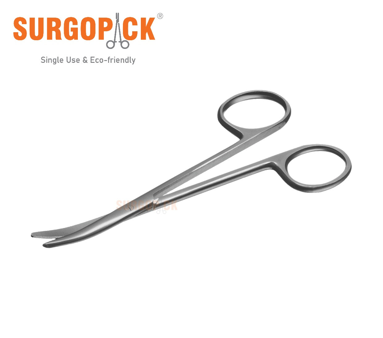 Box 50 Surgopack® Sterile Single Use Strabismus Curved Scissors blunt/blunt ends 11.5cm / 4.5" Individually Packed - EmpireMedical 